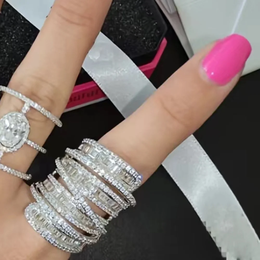 Sterling Silver 925 Cubic Zirconia Ring - Picture 5 of 8